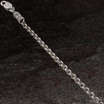 Konstantino ROUND LINK CHAIN Medium Sterling Silver Mens Necklace Chain