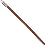 DARK BROWN LEATHER NECKLACE Plain Medium Width