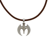 DARK BROWN LEATHER NECKLACE Plain Medium Width