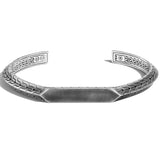 John Hardy Mens Tiga Cuff Flat Paned Sterling Silver Bracelet