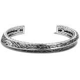 John Hardy Mens Volcanic Textured Cuff Bracelet in Sterling Silver