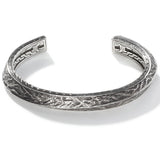 John Hardy Mens Volcanic Textured Cuff Bracelet in Sterling Silver