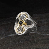 Konstantino GLADIATOR SHIELD RING for Men in 18k Gold and Silver