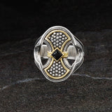 Konstantino GLADIATOR SHIELD RING for Men in 18k Gold and Silver