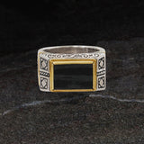 Konstantino FERRITE RING Silver and 18k Gold Mens Ring