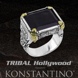 Konstantino BLUE TALISMAN RING in Sodalite and Silver with 18k Gold