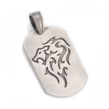 SENTOSA Lion Dog Tag Pendant in Silver