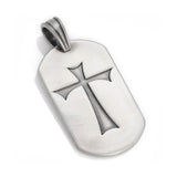 FATED CROSS DOG TAG PENDANT in SILVER