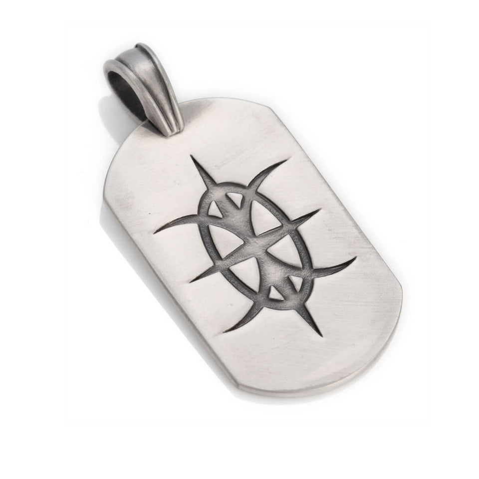 BEDWANG World Turtle Mens Tribal Dog Tag Pendant by Bico Australia