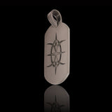 BEDWANG World Turtle Mens Tribal Dog Tag Pendant by Bico Australia - Side View