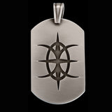 BEDWANG World Turtle Mens Tribal Dog Tag Pendant by Bico Australia - Front View