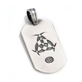 THE CHIMERA Gargoyle Dog Tag Necklace Pendant by BICO Australia - Back Side