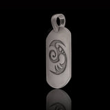 THE CHIMERA Gargoyle Dog Tag Necklace Pendant by BICO Australia - Side View
