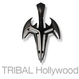 NEMESIS BLADE Necklace Pendant in Gunmetal by Bico Australia Front View