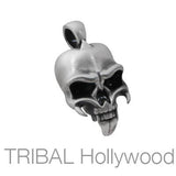 A STRIGOI Fanged Demon Skull Pendant in Silver 