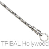 DRACO WOLF'S CLAW Medium Width Silver Necklace Chain by Bico Australia Close-up