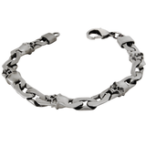 FIRE AND LIGHTNING BRACELET Thick Width Skull Link by BICO Australia