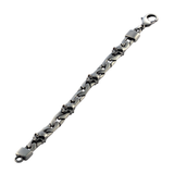 FIRE AND LIGHTNING BRACELET Thick Width Skull Link by BICO Australia
