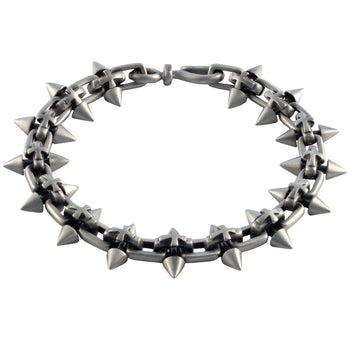 SPIKED CROSS Silver Mens Bracelet with Cross Designs by BICO Australia