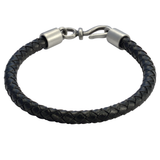 BOLO BLACK Braided Leather Bracelet for Men by BICO Australia