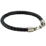 BOLO BLACK Braided Leather Bracelet for Men by BICO Australia