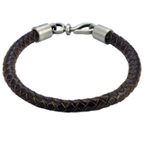 BOLO DARK BROWN Braided Leather Bracelet for Men by BICO Australia