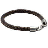 BOLO DARK BROWN Braided Leather Bracelet for Men by BICO Australia