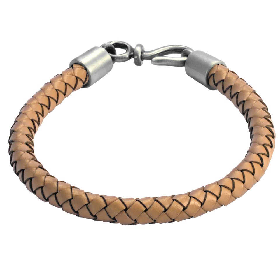 BOLO LIGHT BROWN Braided Leather Bracelet for Men by BICO Australia