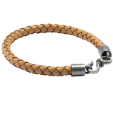 BOLO LIGHT BROWN Braided Leather Bracelet for Men by BICO Australia