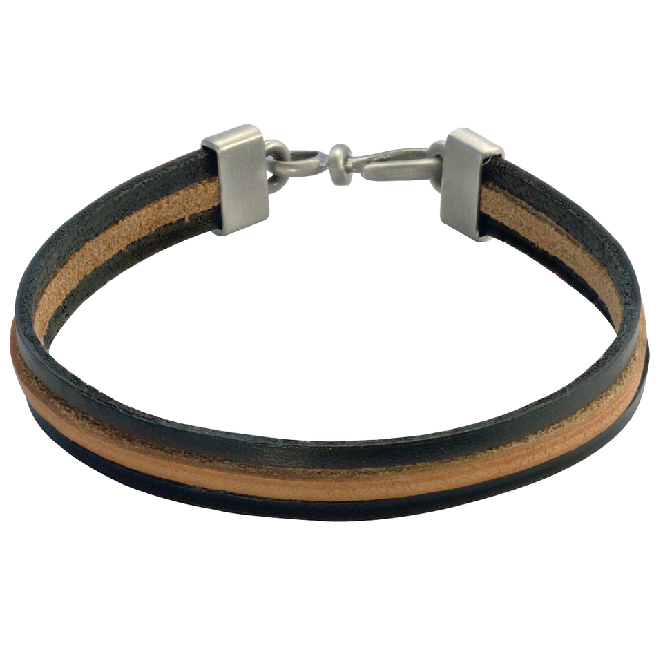 BLACK AND BROWN TRIPLE LEATHER BRACELET for Men by BICO Australia