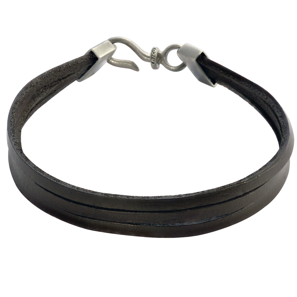 BROWN TRIPLE STRAND LEATHER BRACELET for Men by BICO Australia