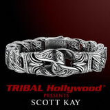 GUARDIAN Sparta Engraved Scott Kay Mens Sterling Silver Bracelet