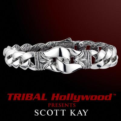 Scott Kay ADONIS GUARDIAN SMALL Sterling Silver Modern Mens Bracelet
