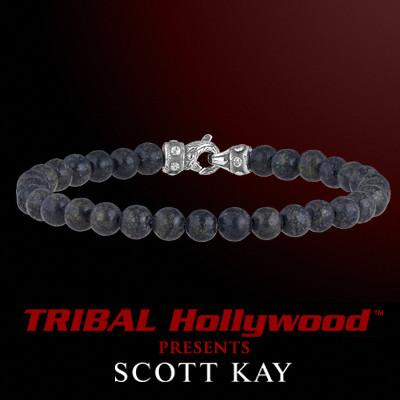 Scott Kay GREEN JASPER BEAD BRACELET