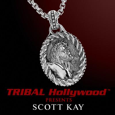 CHRIST MEDALLION Sterling Silver Mens Necklace by Scott Kay