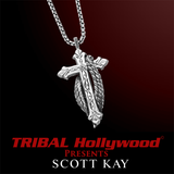 PROTECTING THE CROSS ANGEL Small Silver Necklace by Scott Kay