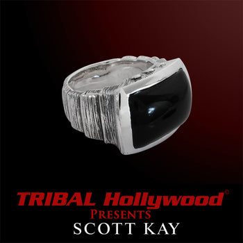 ONYX SAMURAI Sterling Silver Ring for Men by Scott Kay