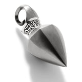 John Hardy Mens Dayak Amulet Rhodium Silver Pendant