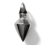 John Hardy Mens Dayak Amulet Rhodium Silver Pendant - Front View