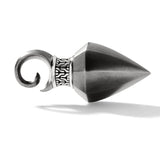 John Hardy Mens Dayak Amulet Rhodium Silver Pendant - Side View