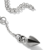 John Hardy Mens Dayak Amulet Rhodium Silver Pendant - Alt View