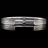 William Henry CORE CUFF Stone Carved Sterling Silver Bracelet
