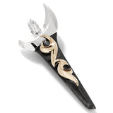 John Hardy Mens Kerris Dagger Amulet Gold and Rhodium Silver Pendant