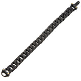 ARTIFACT Antique Gunmetal Black Steel Curb Link Bracelet for Men