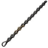 GOLD SPRINGCOIL Antique Gunmetal and Gold Steel Link Bracelet