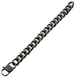 THE OLD STORY Heavy Duty Curb Link Mens Bracelet in Antique Gunmetal
