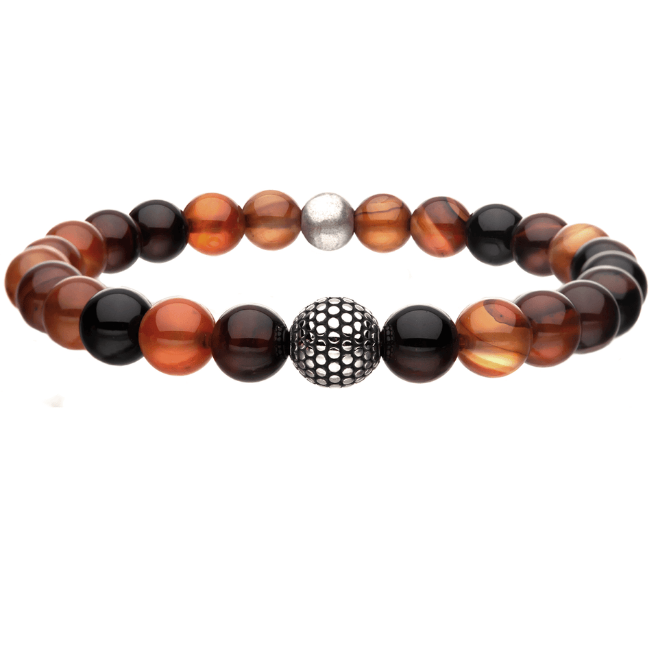 BUDDHA BEAD BRACELET Multi-Color Stone Bead Mens Bracelet