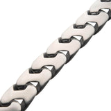 PARAPET Mens Stainless Steel Modern Link Bracelet