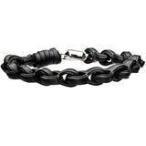 SPRINGCOIL BRACELET Black Steel Link Mens Bracelet