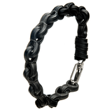 SPRINGCOIL BRACELET Black Steel Link Mens Bracelet